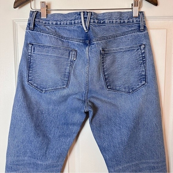 3x1 Womens Fringe Jeans “Stella” Straight Leg Frayed Fringe Button fly Size 25 - Picture 5 of 13